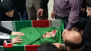 آئین وداع با شهید مدافع وطن علی کبودوندی برگزار شد+تصاویر