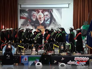 برگزاری مراسم سالگرد شهادت حاج قاسم سلیمانی در راسک