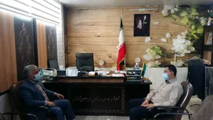 نشست مسئول کمیسیون فرهنگی ورزشی شورای شهر پیشوا با رئیس اداره ورزش وجوانان