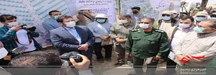 بازدید سردار سلیمانی رییس سازمان بسیج از مراحل ساخت پروژه ۱۰۰۰ واحد مسکونی بسیج برای محرومین چابهار