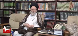 دیدار رئیس سازمان بسیج جامعه عشایری با حضرت آیت الله علامه قزوینی مدیر مسئول موسسه حضرت ولی عصر (عج)