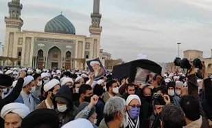 پیکر آیت&zwnj;الله یزدی در حرم حضرت معصومه (س) به خاک سپرده شد