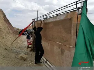برپایی موکب شهدا در روستای اروانه