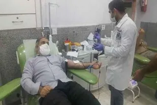مشارکت پیشکسوتان جهاد و شهادت بوشهر در رزمایش مواسات با اهدای خون