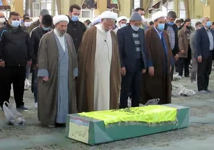 پیکر شهيد مدافع حرم؛ محمد رضا امیری در پاكدشت تشييع شد