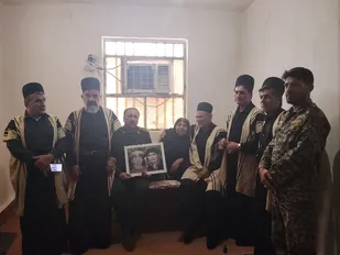 دیدار بسیجیان لالی با خانواده شهید آقایار امانی در مناطق عشایری