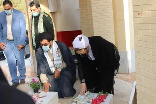 تجدید میثاق پاسداران میبدی با شهدای گمنام شهرستان