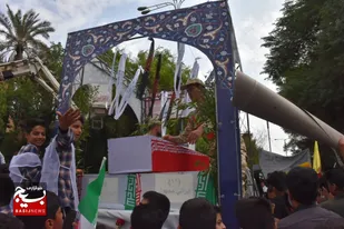 امروز شهدا هم در راهپیمایی حمایت از مردم مظلوم فلسطین حضور داشتند