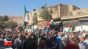 راهپیمایی بشارت نصر در شهرستان شاهرود + تصاویر و فیلم