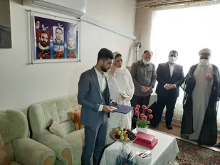 مراسم ازدواج زوج ورزشکار در منزل شهید شاخص جامعه ورزش کشور در سال 1400