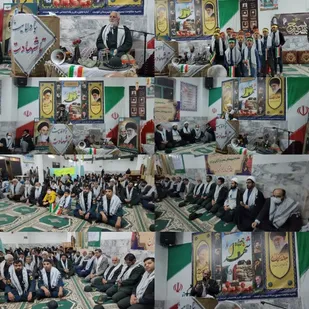 برگزاری یادواره شهدا با حضور سردار رضوی در روستای معدن قلعه زری شهرستان خوسف