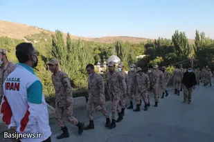 پیاده روی کارکنان سپاه ناحیه همدان به مناسبت هفته دفاع مقدس