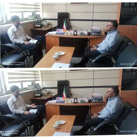 دیدار و جلسه مسئول بسیج مهندسین صنعت و معدن سپاه خراسان شمالی با مدیر کل دفتر جذب سرمایه گذاری استانداری