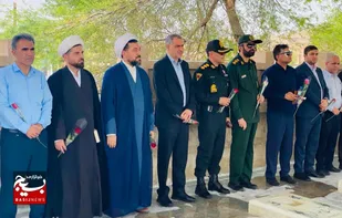 غبارروبی گلزار شهدای هفتکل؛تجدید میثاق با آرمان&zwnj;های شهیدان در هفته دولت