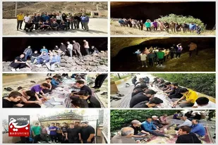 بسیجیان سرخه از غار رودافشان دیدن کردند