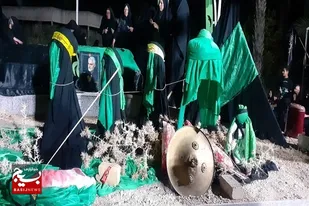 مراسم عزاداری در جوار شهدای گمنام کنارتخته برگزار شد+عکس