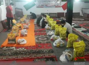 ۳۰ بسته غذایی بین نیازمندان روستای علی آباد بجنورد توزیع شد