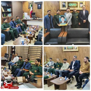 دیدار فرمانده ناحیه مقاومت بسیج باوی با فرماندار به مناسبت هفته دولت