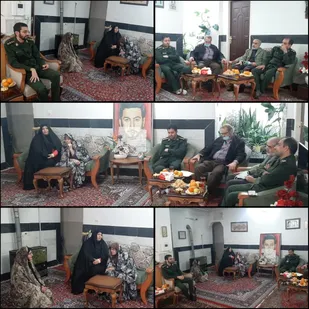 دیدار جانشین آماد و پشتیبانی سپاه استان تهران با خانواده شهید &laquo; عباس تاجیک&raquo; در پیشوا