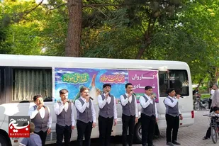 اجرای میدانی گروه سرود &laquo;مرأت&raquo; به مناسبت عید غدیر خم در محله کرامت جعفرآباد ملایر
