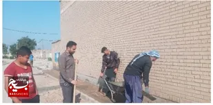 اردوی جهادگران شوش دانیال برای مرمت مسجد
