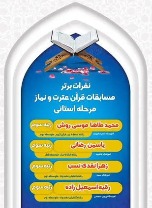 کسب رتبه سوم کرمان مسابقات قرآن و عترت و نماز