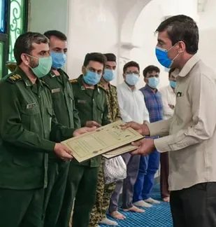 تجلیل فرمانده سپاه  خمیر از فرمانده برتر اسوه بسیج کشور