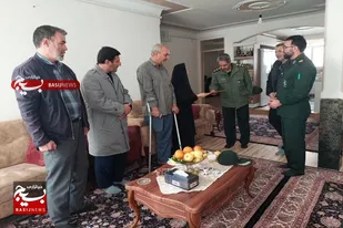دیدار مسئول و کارکنان بسیج ادارات استان همدان با خانواده جانبازان