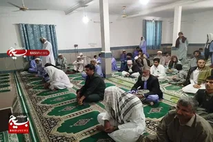 حضور سازمان&zwnj;یافته بسیجیان حوزه حضرت امام حسن مجتبی (ع) ریگ ملک در نماز جمعه