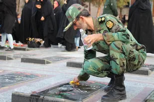 مراسم عطرافشانی مزارشهداء شهرستان گرگان