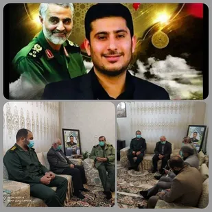 دیدار فرمانده سپاه حضرت سیدالشهدا(ع) با خانواده شهید زمانی نیا