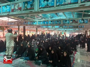مراسم تجدید عهد با شهدای گلزار علی بن جعفر (ع) برگزار شد.