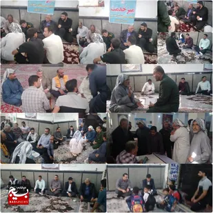 برپایی میز خدمت توسط ناحیه مقاومت بسیج وجمعی از ادارات شهرستان دشت آزادگان