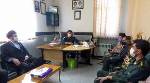 دیدار امام جمعه و بسیجیان با فرمانده انتظامی بخش حبیب آباد برخوار