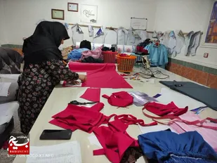 دوخت البسه ی خادمین رضوی در هفتکل