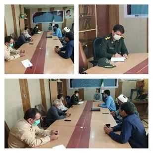 دیدار فرمانده ناحیه مقاومت بسیج سپاه حاجی آباد با رئیس آموزش و پرورش شهرستان