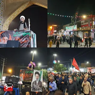 تجمعات شبانه عزاداران حسینی با محکومیت جنایات آمریکا و اسرائیل در گتوند