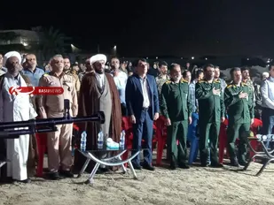 مراسم یادواره شهدای شهرستان جاسک و شهدای مقاومت، به مناسبت گرامیداشت اولین سالگرد شهادت شهید حسن نصرالله، درجاسک