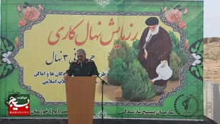 رزمایش نهال کاری در راستای محقق شدن ایران سرسبز/ افتتاح گلخانه دهکده اقتصاد مقاومتی