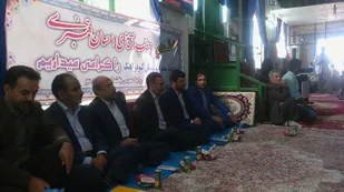 بازدید مسئولان از روستای آقبلاق آقداق کبودراهنگ