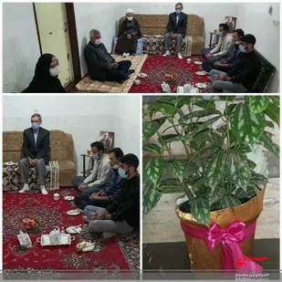 دیدار با خانواده شهیدان میان آبادی و غلامیان مقدم توسط پایگاه امام رضا اسفراین