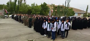 صبحگاه مشترک نیروهای نظامی و انتظامی در سپاه شهرستان فیروزکوه