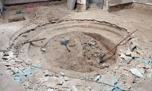 مرمت سربینه حمام مجموعه تاریخی بسطام