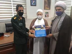 دیدار با امام جمعه  قشم بمناسبت سالروز اولین اقامه نماز جمعه در ایران اسلامی