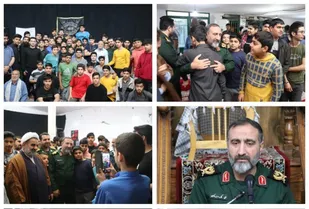 دیدار صمیمانه سردار ملک شاهکوهی فرمانده سپاه نینوا با جمعی از معتکفین مسجد امام جعفر صادق (ع) شهرستان کلاله