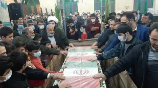 مراسم یادواره شهدای عسگرآباد پیشوا و وداع با شهیدگمنام