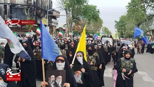 خیزش بانوان رشت در رزمایش &laquo;دختران جان&zwnj;فدای ایران&raquo;