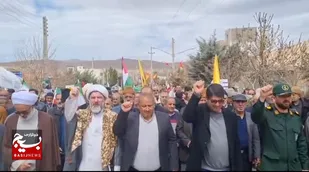 شکوه حضور مردم دیباج در راهپیمایی روز قدس