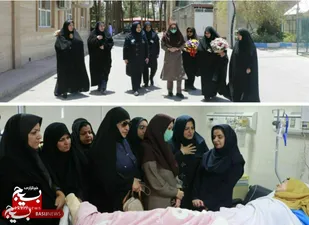 عیادت مسئولان و بانوان فعال اجتماعی استان سیستان و بلوچستان از مجروحان زن حادثه تروریستی زاهدان