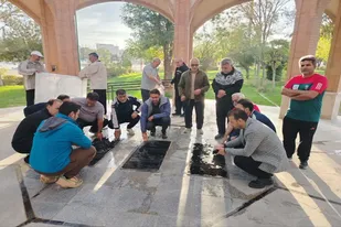 تجدید میثاق جامعه ورزش کبودراهنگ با آرمان&zwnj;های شهدا و تجلیل از خانواده شهید &laquo;عرفان امیری&zwnj;جوان&raquo;